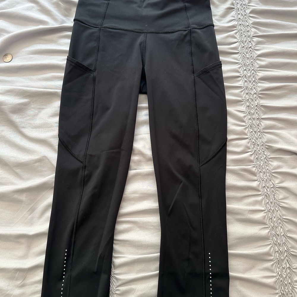 Lululemon Athletica Black Capris with Pocket Detail